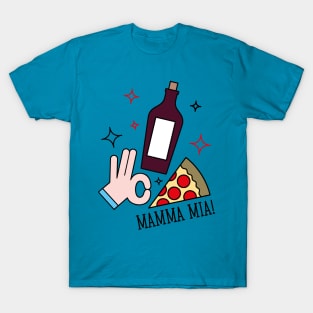 WINE AND PIZZA FRIENDS T-Shirt